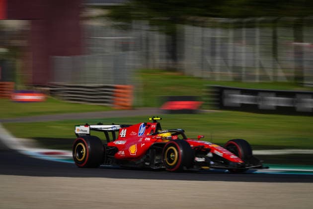 IPA88157672 - Lewis Hamilton (GBR) - Scuderia Ferrari HP during the qualifying session of the 2026 Formula 1 Pirelli Italian Grand Prix at the Autodromo Nazionale Monza in Monza, Italy. Round 15 of 24 in the 2026 FIA Formula One World Championship, WM, Weltmeisterschaft held September 4–6, 2026. The Autodromo Nazionale Monza, the Temple of Speed, is the fastest circuit on the calendar and home to the tifosi. Copyright: xAlessioxDexMarco IPAxSportx xx 88157672