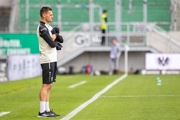 Thomas Woerle, SC Preussen Münster, Head Coach (GER), SC Preussen Münster vs. TSV Havelse, Soccer, 3rd League, Matchday 4, 2026–2027 Season, September 5, 2026 DFL regulations prohibit the use of photographs as image sequences and or quasi-video GER, SC Preussen Münster vs. TSV Havelse, Soccer, 3rd League, Matchday 4, 2026–2027 season, September 5, 2026, Münster Copyright: xEibner-Pressefoto JanxRollingerx EP_JSK