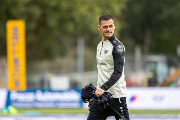Thomas Woerle, SC Preussen Münster, Head Coach (GER), SC Preussen Münster vs. TSV Havelse, Soccer, 3rd League, Matchday 4, 2026–2027 Season, September 5, 2026 DFL regulations prohibit the use of photographs as image sequences and or quasi-video GER, SC Preussen Münster vs. TSV Havelse, Soccer, 3rd League, Matchday 4, 2026–2027 season, September 5, 2026, Münster Copyright: xEibner-Pressefoto JanxRollingerx EP_JSK