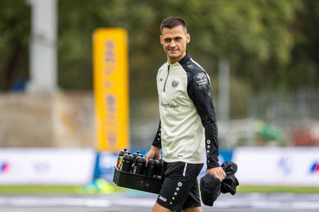 Thomas Woerle, SC Preussen Münster, Head Coach (GER), SC Preussen Münster vs. TSV Havelse, Soccer, 3rd League, Matchday 4, 2026–2027 Season, September 5, 2026 DFL regulations prohibit the use of photographs as image sequences and or quasi-video GER, SC Preussen Münster vs. TSV Havelse, Soccer, 3rd League, Matchday 4, 2026–2027 season, September 5, 2026, Münster Copyright: xEibner-Pressefoto JanxRollingerx EP_JSK