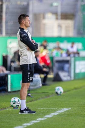 Thomas Woerle, SC Preussen Münster, Head Coach (GER), SC Preussen Münster vs. TSV Havelse, Soccer, 3. Liga, Matchday 4, 2026–2027 Season, September 5, 2026 DFL regulations prohibit the use of photographs as image sequences and or quasi-video GER, SC Preussen Münster vs. TSV Havelse, Soccer, 3rd Division, Matchday 4, 2026–2027 season, September 5, 2026, Münster Copyright: xEibner-Pressefoto JanxRollingerx EP_JSK