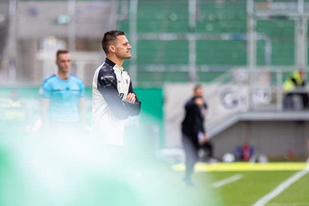Thomas Woerle, SC Preussen Münster, Head Coach (GER), SC Preussen Münster vs. TSV Havelse, Soccer, 3. Liga, Matchday 4, 2026–2027 Season, September 5, 2026 DFL regulations prohibit any use of photographs as image sequences and or quasi-video GER, SC Preussen Muenster vs. TSV Havelse, Soccer, 3. Liga, Matchday 4, 2026–2027 season, September 5, 2026, Münster Copyright: xEibner-Pressefoto JanxRollingerx EP_JSK