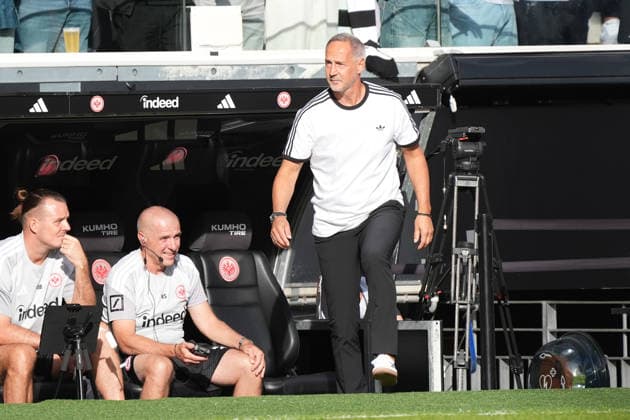 Coach Adi Hütter, Eintracht Frankfurt, September 6, 2026, Bundesliga, 2026–2027 season, Eintracht Frankfurt vs. FC Augsburg, Deutsche Bank Park, Matchday 2