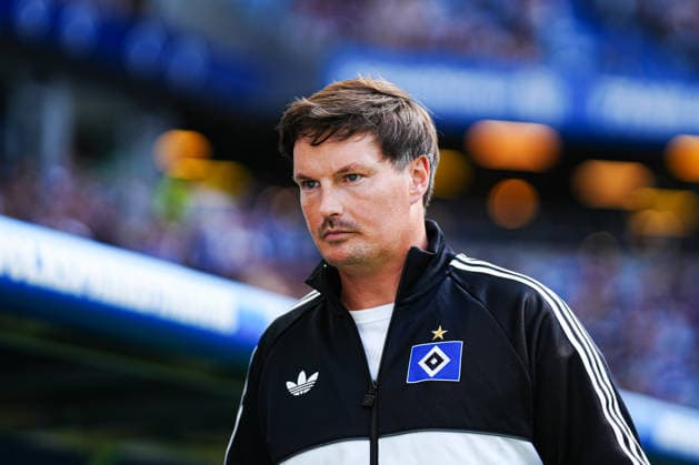 Merlin Polzin, Hamburger SV, Coach (GER), Hamburger SV vs. 1. FSV Mainz 05, Soccer, Bundesliga 1, Matchday 2, 2026–2027 Season, September 6, 2026 DFL regulations prohibit any use of photographs as image sequences and or quasi-video GER, Hamburger SV vs. 1. FSV Mainz 05, soccer, 1. Bundesliga, Matchday 02, 2026–2027 Season, September 6, 2026, Hamburg Copyright: xEibner-Pressefoto MarcelxvonxFehrnx EP_MFN