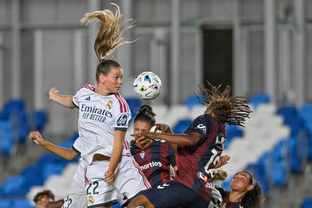 September 6, 2026, Madrid, Madrid, Spain: 22 BELLA ANDERSSON of Real Madrid CF Femenino heads the ball toward the goal during the Spanish Women League, Liga F, football match played between REAL MADRID fem Vs SD EIBAR femenino at Alfredo Di Stefano stadium on September 6, 2026, in Valdebebas, Madrid, Spain. Madrid Spain - ZUMAc312 20260906_zsp_c312_287 Copyright: xOscarxManuelxSanchezx