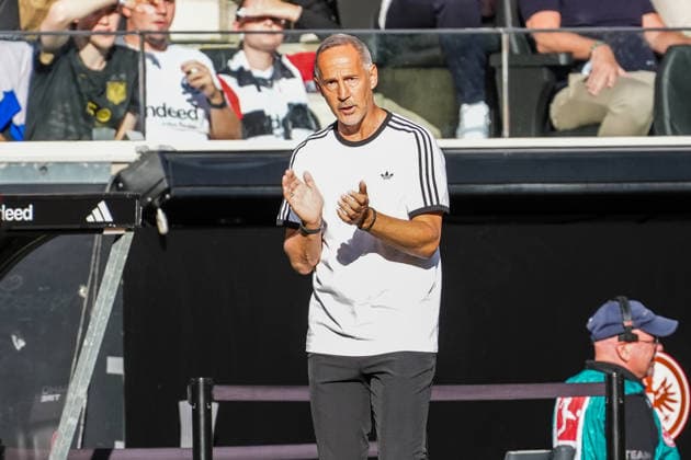 Coach Adi Hütter, Eintracht Frankfurt, September 6, 2026, Bundesliga, 2026–2027 season, Eintracht Frankfurt vs. FC Augsburg, Deutsche Bank Park, Matchday 2