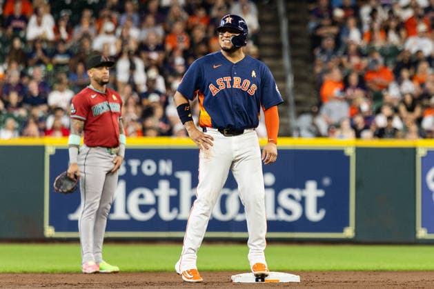 September 6, 2026, Houston, Texas, USA: Houston Astros third baseman ISAAC PAREDES (15) stands at second base after hitting a double during the first inning of a Major League Baseball game between the Arizona Diamondbacks and the Houston Astros, September 6th, 2026, at Daikin Park in Houston, Texas. Houston USA - ZUMAg287 20260906_zsp_g287_007 Copyright: xMatthewxGuzmanx