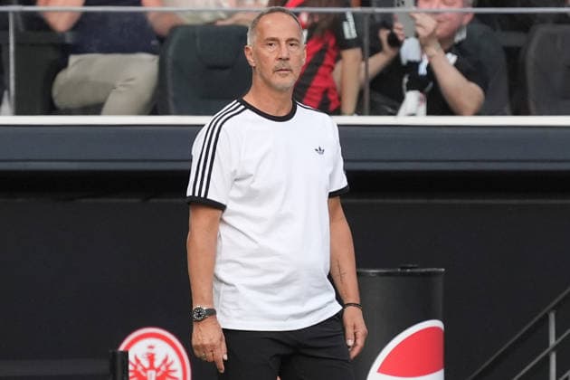 Coach Adi Hütter, Eintracht Frankfurt, September 6, 2026, Bundesliga, 2026–2027 season, Eintracht Frankfurt vs. FC Augsburg, Deutsche Bank Park, Matchday 2