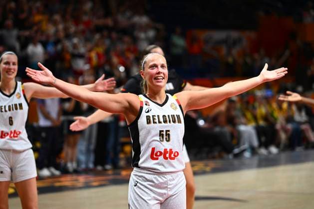 Belgium v Australia - FIBA Women s Basketball World Cup 2026 BERLIN, GERMANY - SEPTEMBER 07 : Allemand Julie point guard of Belgium celebrates the victory during the FIBA Women s Basketball World Cup group C phase match between Belgium and Australia in Berlin on September 7, 2026 in Berlin, Germany, 07 09 2026 Berlin Germany  Copyright: xVincentxKalutx