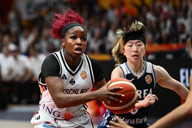 Germany v Korea - FIBA Women s Basketball World Cup 2026 Qualification to Quarter-Final BERLIN, GERMANY - SEPTEMBER 08 : Peterson Alexis point guard of Germany during the FIBA Women s Basketball World Cup qualification to quarter-finals match between Germany and Korea in Berlin on September 8, 2026 in Berlin, Germany, 08 09 2026 Berlin Germany  Copyright: xVincentxKalutx
