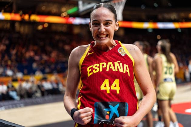 Iyana Martin (Spain), 44, celebrates, GER, Australia vs. Spain, Basketball, 2026 FIBA Women s World Cup, Quarterfinals, September 10, 2026, Germany, Australia vs. Spain, Basketball, 2026 FIBA Women’s World Cup, Quarterfinals, September 10, 2026, Berlin Copyright: xEibner-Pressefoto MaxxVincenx EP_MVN