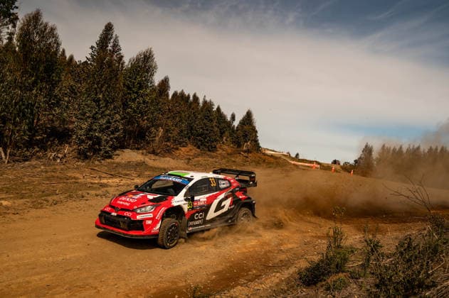 IPA88384001 - Driver Elfyn Evans and co-driver Scott Martin of the Toyota Gazoo Racing WRT team, driving a Toyota GR Yaris Rally1, took part in the shakedown during the FIA World Rally Championship WRC, Motorsport Rallye, WM Rally Chile Biobío 2026 on September 10 in Concepción, Chile. Copyright: xLucaxBarsali IPAxSportx xx IPA88384001