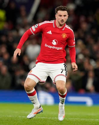 Manchester, England, 10th September 2026. Mason Mount of Manchester United, ManU during the Manchester United vs Sabah UEFA Champions League match at Old Trafford, Manchester. Picture credit should read: Andrew Yates Sportimage EDITORIAL USE ONLY. No use with unauthorised audio, video, data, fixture lists, club league logos or live services. Online in-match use limited to 120 images, no video emulation. No use in betting, games or single club league player publications. SPI_118_AY_Man_Utd_Sabah SPI-4989-0118
