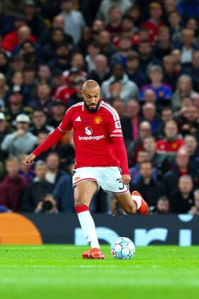 RECORD DATE NOT STATED 10th September 2026; Old Trafford, Manchester, England; UEFA Champions League Football, Manchester United, ManU versus Sabah; Noussair Mazraoui of Manchester United RogerxEvans