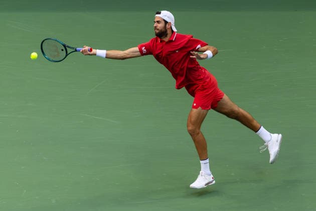 September 11, 2026: Karen Khachanov in action against Alexander Zverev (GER) during their Semifinal match at the US Open on September 11, 2026, held at the USTA Billie Jean King National Tennis Center in New York City. CSM Tennis 2026: US Open, September 11, 2026  - ZUMAc04_ 20260911_zma_c04_125 Copyright: xBerniexHaleyx