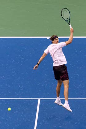 September 11, 2026: Alexander Zverev (GER) in action against Karen Khachanov during their Semifinal match at the US Open on September 11, 2026, held at the USTA Billie Jean King National Tennis Center in New York City. CSM Tennis 2026: US Open, September 11, 2026  - ZUMAc04_ 20260911_zma_c04_130 Copyright: xBerniexHaleyx