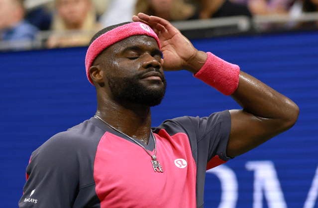 US Open tennis tournament - Day 13 Frances Tiafoe of the US reacts in his match against Ben Shelton of the US during the Men s Singles Semifinals of the US Open Tennis Championships in Flushing Meadows, New York, USA, 11 September 2026. FLUSHING MEADOWS NEW YORK United States  Copyright: xCRISTOBALxHERRERA-ULASHKEVICHx