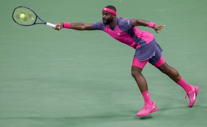 US Open tennis tournament - Day 13 Frances Tiafoe of the US in action against Ben Shelton of the US during their Men s Singles semi-final at the US Open Tennis Championships at the USTA Billie Jean King National Tennis Center in Flushing Meadows, New York, USA, 11 September 2026. The 2026 US Open tournament runs from 23 August to 13 September. FLUSHING MEADOWS NEW YORK United States  Copyright: xBRIANxHIRSCHFELDx
