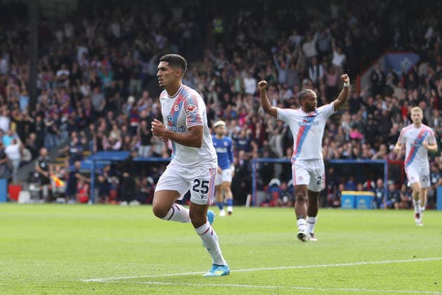 12th September 2026; Selhurst Park, London, England; Premier League Football, Crystal Palace versus Ipswich Town; Anan Khalaili of Crystal Palace celebrates his goal in the 14th minute for 1-0 KatiexChan
