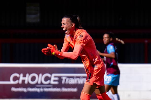 Barclays Women™s Super League match between West Ham United and London City Lionesses LONDON, ENGLAND - SEPTEMBER 12: Constance Picaud of West Ham United during the Barclays Women™s Super League match between West Ham United and London City Lionesses at Chigwell Construction Stadium on September 12, 2026 in London, England (Photo by Nina Farooqi beanhive) London United Kingdom Copyright: xNinaxFarooqix