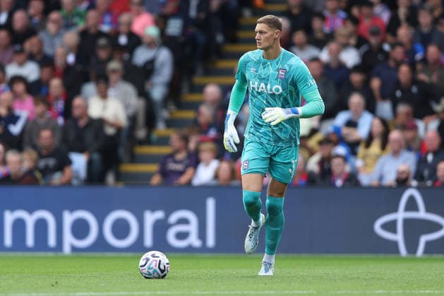 12th September 2026; Selhurst Park, London, England; Premier League Football, Crystal Palace versus Ipswich Town; goalkeeper Kjell Scherpen of Ipswich Town KatiexChan