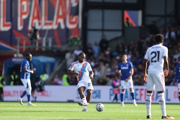 12th September 2026; Selhurst Park, London, England; Premier League Football, Crystal Palace versus Ipswich Town; Quinten Timber of Crystal Palace kicks off the second half KatiexChan