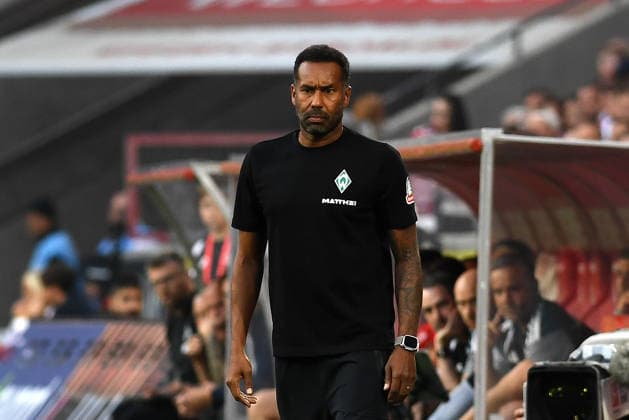 Coach Daniel Thioune of Werder Bremen watches during the Bundesliga match between 1. FC Köln and SV Werder Bremen, RheinEnergieStadion on September 12, 2026, in Cologne, Germany. Photo by Ralf Treese, DeFodi Images. Coach Daniel Thioune of Werder Bremen looks on during the Bundesliga match between 1 FC Köln and SV Werder Bremen at RheinEnergieStadion on September 12, 2026 in Cologne, Germany. Photo by Ralf Treese, DeFodi Images. DFB and DFL regulations prohibit any use of photographs as image sequences and or quasi-video. Photo by Ralf Treese, DeFodi Images