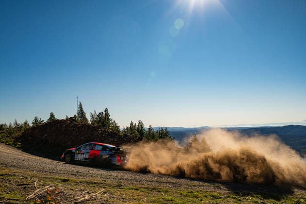 IPA88469698 - Driver Adrien Fourmaux and Co-Driver Alexandre Coria of the Hyundai Shell Mobis World Rally Team, driving the Hyundai i20 N Rally1, are in 3rd place on the third day of the FIA World Rally Championship WRC, Motorsport Rallye, WM Rally Chile Biobio 2026 on September 12 in Concepción, Chile.  Copyright: xLucaxBarsali IPAxSportx xx IPA88469698