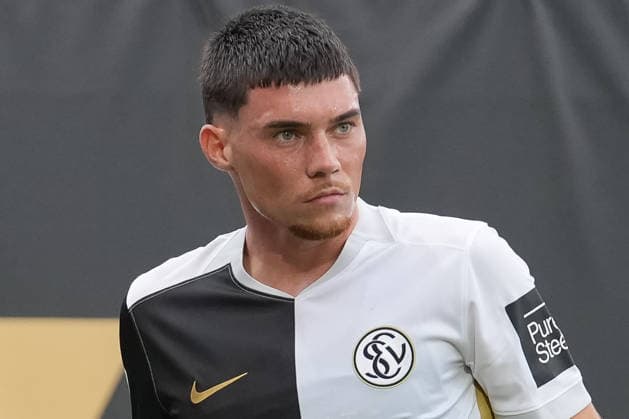 Germany Soccer Bundesliga 2026–2027, Matchday 3: FC Bayern Munich vs. SV Elversberg at Ursapharm Arena an der Kaiserlinde, Elversberg; Felix Keidel (SVE), 43; portrait photo, portrait, individual shot, portrait Copyright: xTobiasxWentzellx