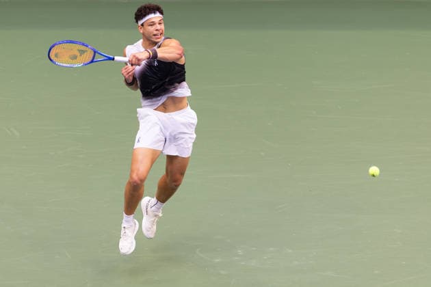 September 13, 2026: Ben Shelton (USA) in action against Alexander Zverev (GER) during the MenÃ¢â‚¬â ¢s Final at the US Open on September 13, 2026, held at the USTA Billie Jean King National Tennis Center in New York City. CSM New York City USA - ZUMAc04_ 20260913_zma_c04_395 Copyright: xBerniexHaleyx