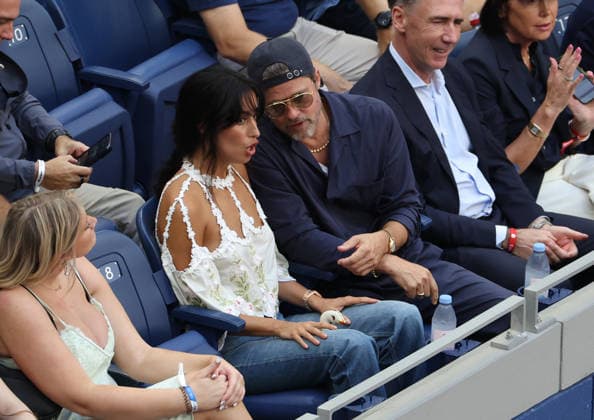 September 13, 2026, New York City, New York, USA: BRAD PITT and his girlfriend INES DE RAMON of USA during the menÃ¢â‚¬â ¢s final of US Open A. Zverev of Germany - B. Shelton of USA. New York, USA. New York City USA - ZUMAc278 20260913_zsp_c278_005 Copyright: xMarcinxCholewinskix