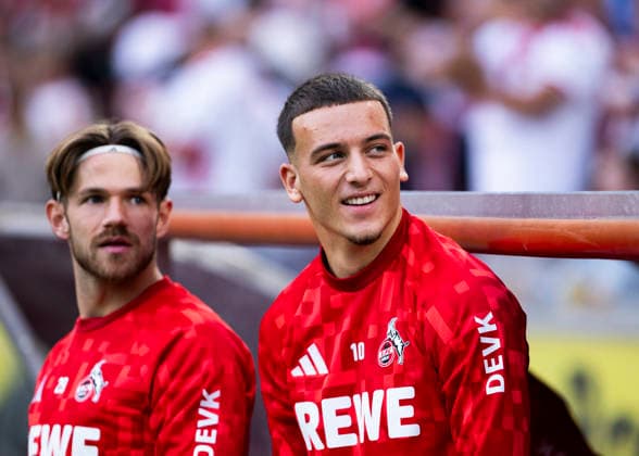 Cologne, RheinEnergieStadion, September 12, 2026: Said El Mala of 1. FC Köln on the bench during the Bundesliga match between 1. FC Köln and Werder Bremen