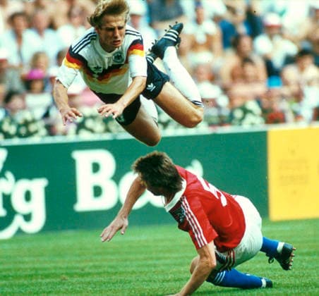 Soccer, Germany, Czechoslovakia, Jürgen Klinsmann