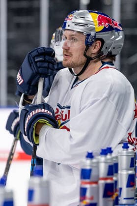 Maximilian Daubner, EHC Red Bull Munich, 70 GER, EHC Red Bull Munich, ice hockey, training session ahead of the DEL season opener, September 14, 2026. Photo: HMB Media, Heike Feiner Copyright: HMBxMedia HeikexFeiner