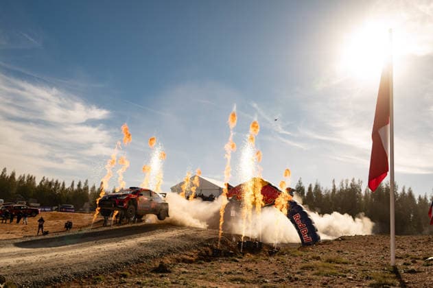 IPA88531835 - ,Driver Gus Greensmith and co-driver Jonas Andersson of the Team Toyota GR Yaris Rally2 WRC2 are in 4th place on the fourth day of the FIA World Rally Championship WRC, Motorsport Rallye, WM Rally Chile Biobío 2026 on September 13 in Concepción, Chile  Copyright: xLucaxBarsali IPAxSportx xx IPA88531835