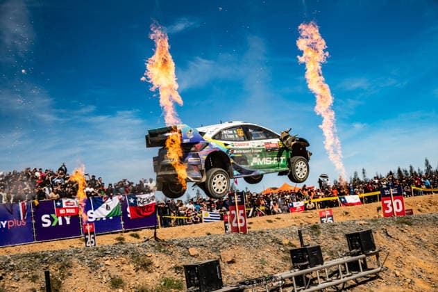 IPA88531846 - 55 Driver Joshua McErlean and Co-Driver Eoin Treacy of the M Ford World Rally Team, driving a Ford Puma Rally1, are in 4th place on the fourth day of the FIA World Rally Championship WRC, Motorsport Rallye, WM Rally Chile Biobio 2026 on September 13 in Concepción, Chile.  Copyright: xLucaxBarsali IPAxSportx xx IPA88531846