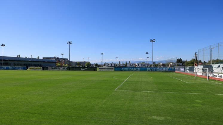 SOCCER - UEFA EL, Sturm vs Rennais GRAZ,AUSTRIA,15.SEP.26 - SOCCER - UEFA Europa League, Sturm Graz vs Stade Rennais FC, preview, training Sturm. Image shows an overview of the trainingscenter Messendorf.  GEPAxpictures xMarioxBuehner-Weinrauch
