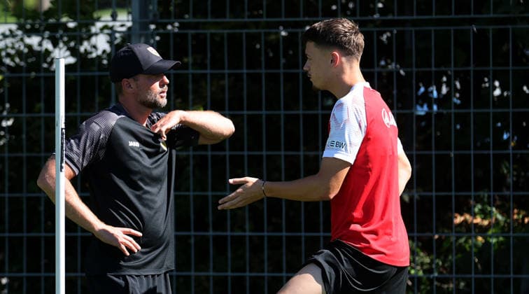 Football, Bundesliga 1, VfB Stuttgart, Training