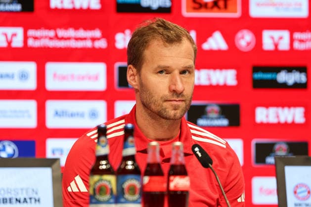 Anton Gavel, FC Bayern Basketball, Head Coach at the press conference, GER, FC Bayern Basketball, Season-Opening Press Conference, 2026–2027 Season, September 15, 2026, GER, FC Bayern Basketball, Season-Opening Press Conference, 2026–2027 Season, September 15, 2026, Munich Copyright: xEibner-Pressefoto JennixMaulx EP_JML
