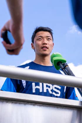 September 15, 2026, Soccer, FC Schalke 04 Training Session, Media Roundtable with Hee Chan Hwang, FC Schalke 04, Gelsenkirchen, FC Schalke 04 Training Facility, North Rhine-Westphalia, Germany, xRHR, PHOTO YYx Copyright: RHR-FOTOx RHR-FOTO YY