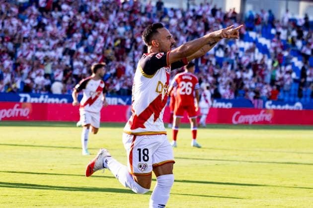 Rayo Vallecano vs. Espanyol, La Liga EA Sports 2026, September 15, 2026, Estadio Butarque, Leganés, Madrid, Spain Álvaro García of Rayo Vallecano celebrates his goal during the La Liga EA Sports match between Rayo Vallecano and Espanyol at Estadio Butarque on September 15, 2026, in Leganés, Madrid, Spain Leganés Estadio Butarque Madrid Spain Copyright: xAlejandroxMatiasxAcostax