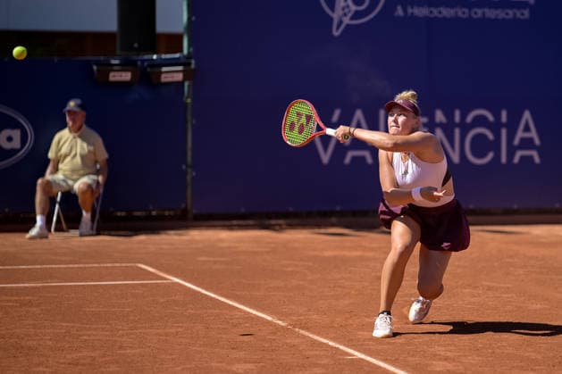 BBVA Open Internacional of Valencia Round of 32 Nastasja Schunk from Germany against Oksana Selekhmeteva from Spain in action during the BBVA Open Internacional of Valencia Round of 32 at Sporting Tennis Valencia, (Valencia ) on September 15, 2026. Copyright: xVicentexVidalxFernandezx