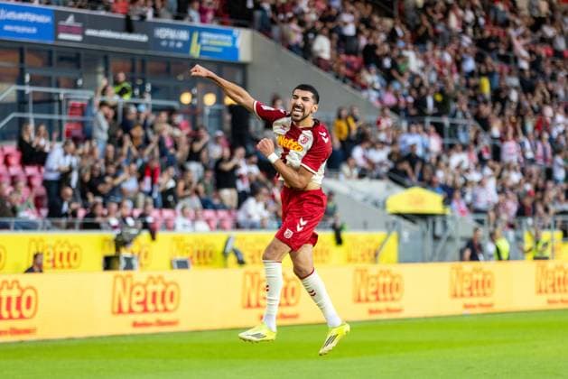 September 15, 2026, Soccer, GER, Season, 3rd Division, 2026–2027 Season, Matchday 6, SSV Jahn Regensburg vs. Fortuna Düsseldorf: Celebrations after Nassim Boujellab’s 1–0 goal. SSV Jahn Regensburg. DFL regulations prohibit any use of photographs as image sequences and or quasi-video.