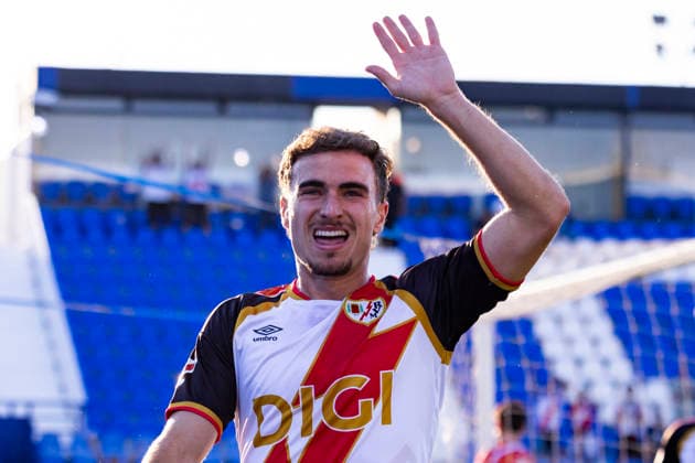 Rayo Vallecano vs. Espanyol, La Liga EA Sports 2026, September 15, 2026, Estadio Butarque, Leganés, Madrid, Spain Adria Pedrosa of Rayo Vallecano celebrates his goal during the La Liga EA Sports match between Rayo Vallecano and Espanyol at Estadio Butarque on September 15, 2026, in Leganés, Madrid, Spain Leganés Estadio Butarque Madrid Spain Copyright: xAlejandroxMatiasxAcostax
