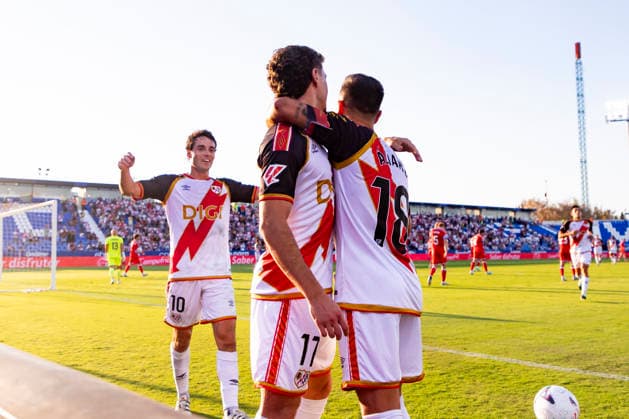 Rayo Vallecano vs. Espanyol, La Liga EA Sports 2026, September 15, 2026, Estadio Butarque, Leganés, Madrid, Spain Adria Pedrosa of Rayo Vallecano celebrates his goal during the La Liga EA Sports match between Rayo Vallecano and Espanyol at Estadio Butarque on September 15, 2026, in Leganés, Madrid, Spain Leganés Estadio Butarque Madrid Spain Copyright: xAlejandroxMatiasxAcostax