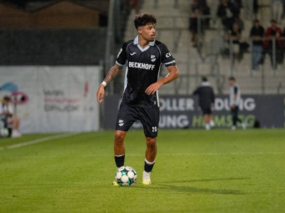 Cropped photo by Andre Leipold, SC Verl, player No. 20 in action, full-body single shot, archive, cropped, GER, soccer, SG Sonnenhof Grossaspach vs. SC Verl, 3rd Division, Matchday 6, Aspach, 2026–2027 season, September 15, 2026, GER, Soccer, SG Sonnenhof Grossaspach vs. SC Verl, 3rd Division, Matchday 6, 2026–2027 season, September 15, 2026, Aspach Copyright: xCarstenxSchweringx EP_CSG