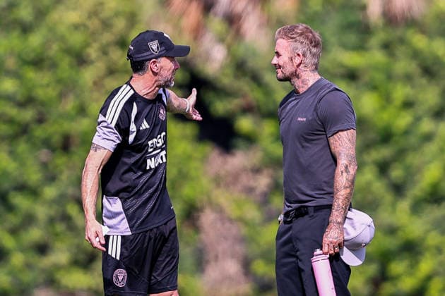 September 15, 2026, Fort Lauderdale, Florida, USA: Co Owner, DAVID BECKHAM and Head Coach Cristian Ã¢â‚¬ËœKilyÃ¢â‚¬â ¢ Gonzalez of Inter Miami CF, are seen during an Inter Miami Training Session at Florida Blue Training Center ahead of the 2026 Michelob ULTRA Campeones Cup Fort Lauderdale USA - ZUMAa257 20260915_zsp_a257_003 Copyright: xChrisxArjoonx
