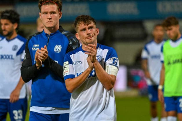 Thorben Deters, SV Meppen, 14, and SV Meppen are disappointed after their loss to Cologne. SV Meppen vs. FC Viktoria Cologne, Soccer, 3rd Division, Matchday 6, 2026–2027 Season, September 15, 2026, SV Meppen vs. FC Viktoria Cologne, Soccer, 3rd Division, Matchday 6, 2026–2027 Season, September 15, 2026, Meppen Copyright: xEibner-Pressefoto RobertxGertzenx EP_RGN