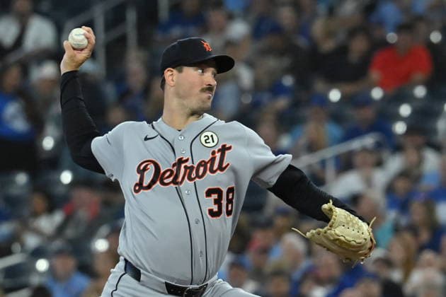 September 15, 2026, Toronto, On, Canada: Detroit Tigers pitcher Drew Anderson (38) throws to a Toronto Blue Jays batter during first inning MLB, Baseball Herren, USA baseball action in Toronto on Tuesday, Sept. 15, 2026. Canada News - September 15, 2026  - ZUMAc35_ 20260915_zaf_c35_106 Copyright: xJonxBlackerx