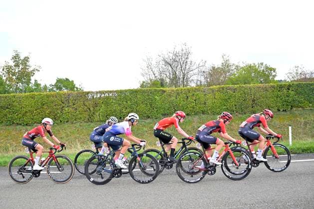 Grand Prix de Wallonie 2026 Cycling Race - Women CITADELLE DE NAMUR, BELGIUM - SEPTEMBER 16 : Meert Marieke (BEL) of Lotto Intermarché Ladies , Van Velzen Zoe of WV Schijndel (CLUB), Kloese Rose of Carbonbike Giordana Sofré by Gen Z (CLUB), Ranes Bye Camilla (NOR) of Minimax Cycling Team, Avoine Alison (FRA) of Ma Petite Entreprise, Turpeinen Viivi (FIN) of Minimax Cycling Team during the 66th edition of Grand Prix de Wallonie an UCI ProSeries 1.Pro one day cycling road race for Women Elite of 127,3 km with start in Seraing and finish in Citadelle de Namur on September 16, 2026 in Citadelle de Namur, Belgium, 16 09 2026 ( Motordriver Pieter Van Herzeele - Citadelle de Namur Belgium  Copyright: xSesx